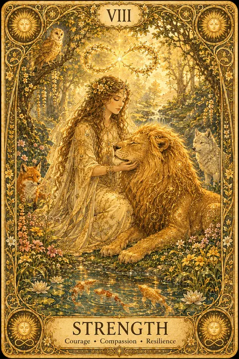 Strength tarot card