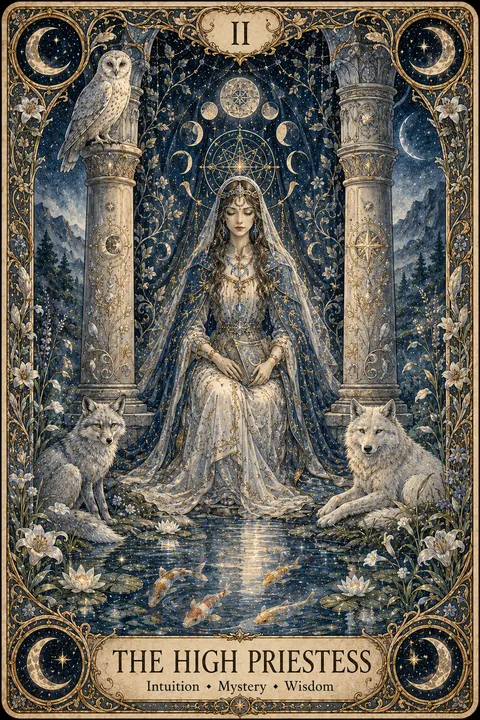 The High Priestess tarot card