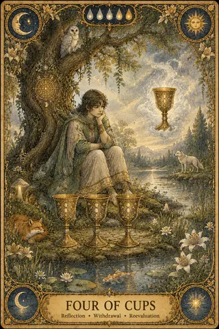 Four of Cups tarot card