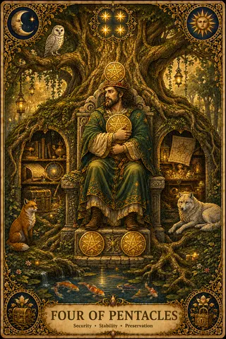 Four of Pentacles tarot card