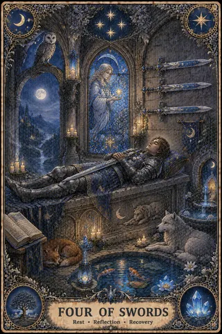 Four of Swords tarot card