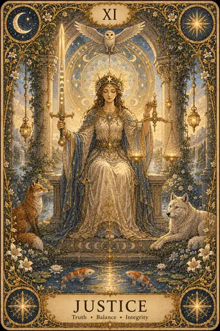 Justice tarot card
