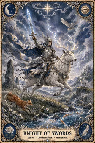 Knight of Swords tarot card