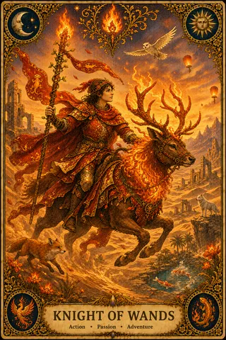Knight of Wands tarot card