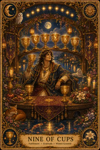 Nine of Cups tarot card