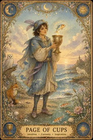 Page of Cups tarot card