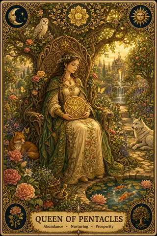 Queen of Pentacles tarot card
