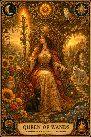 Queen of Wands tarot card