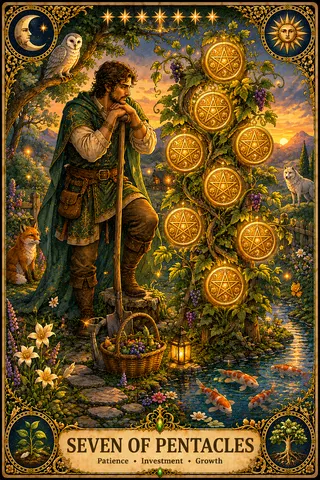 Seven of Pentacles tarot card