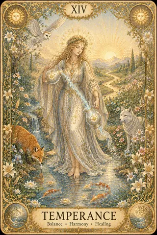 Temperance tarot card