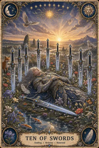 Ten of Swords tarot card