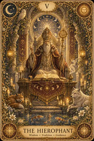 The Hierophant tarot card
