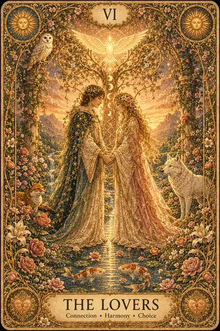 The Lovers tarot card