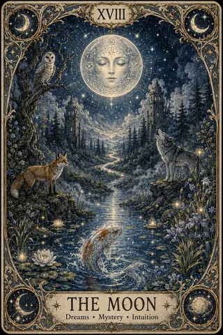 The Moon tarot card