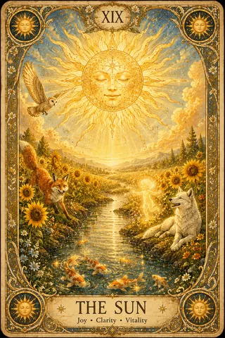 The Sun tarot card