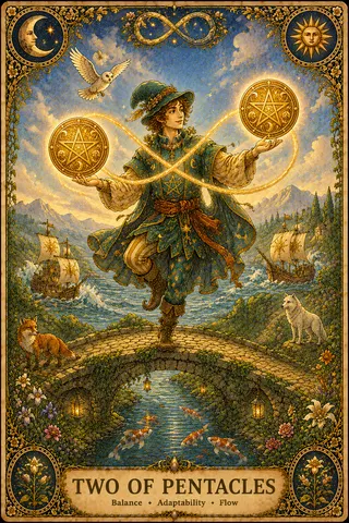 Two of Pentacles tarot card
