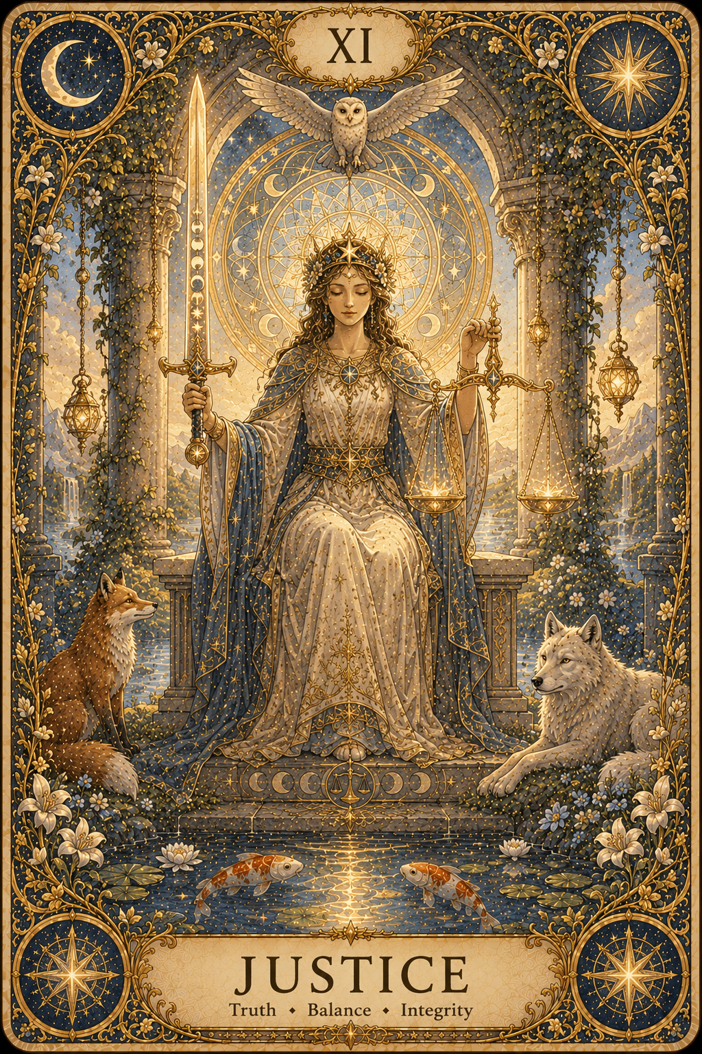 Justice tarot card