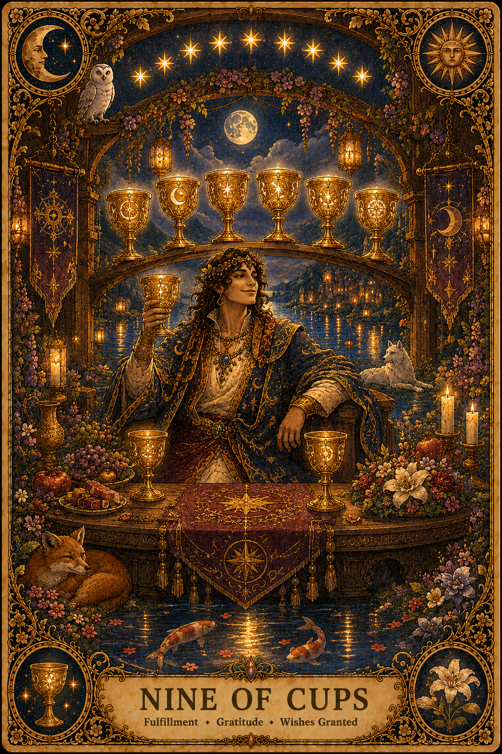 Nine of Cups tarot card