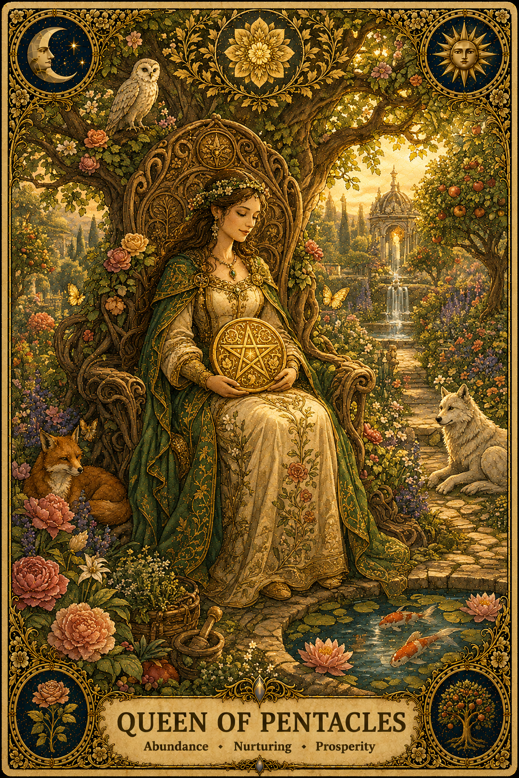 Queen of Pentacles tarot card