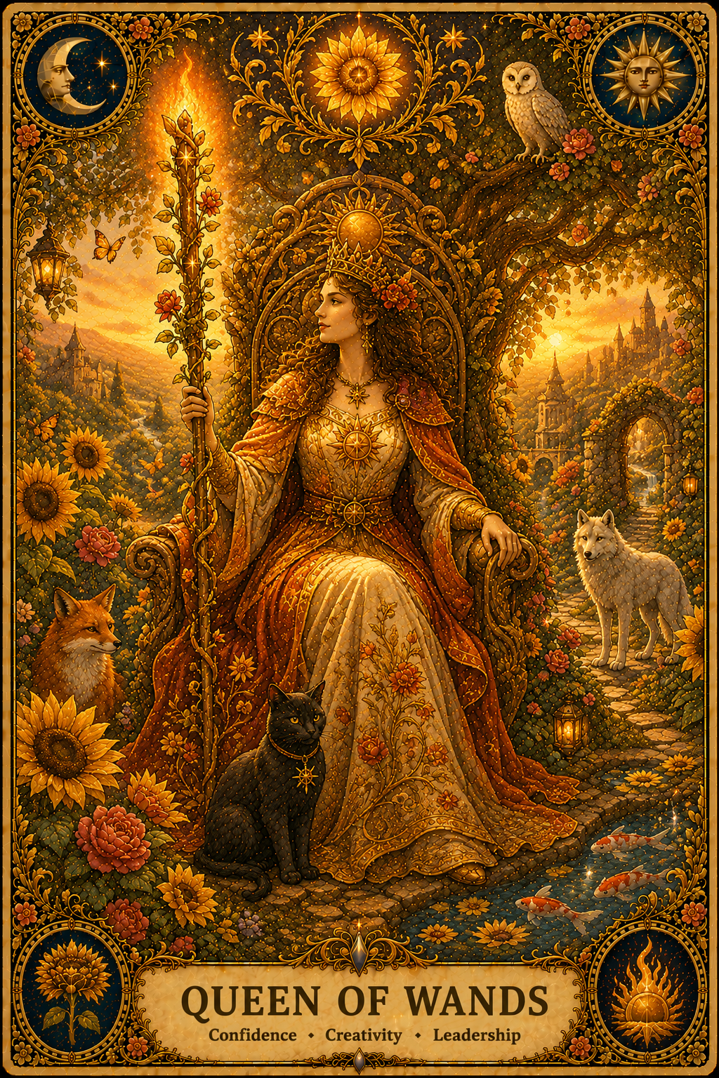 Queen of Wands tarot card