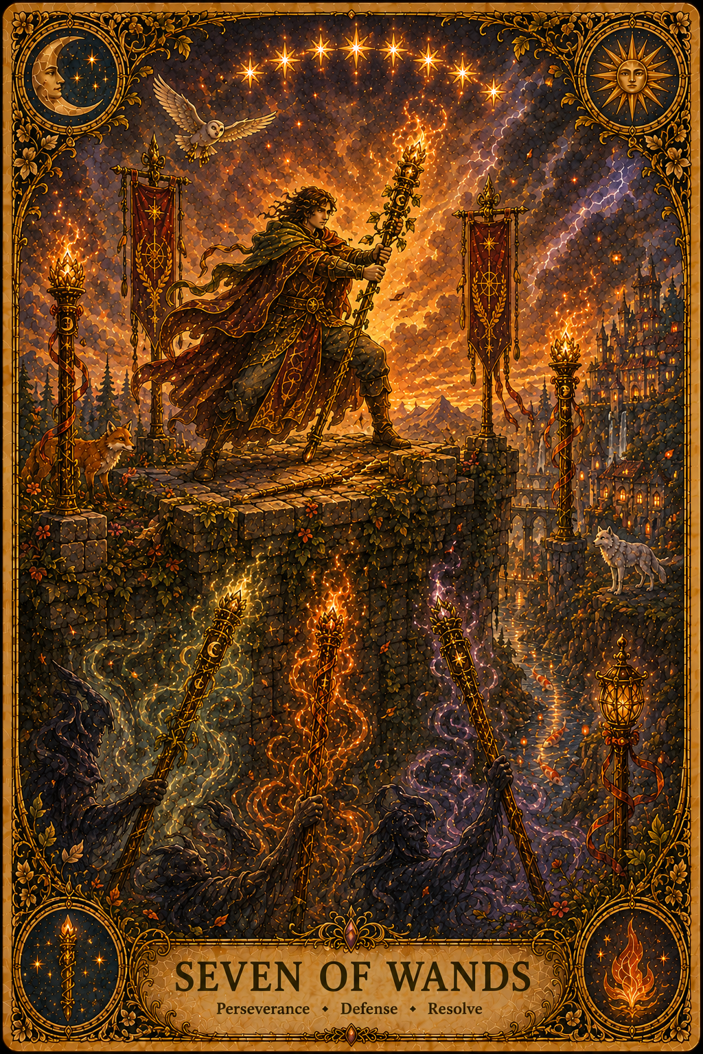 Seven of Wands tarot card