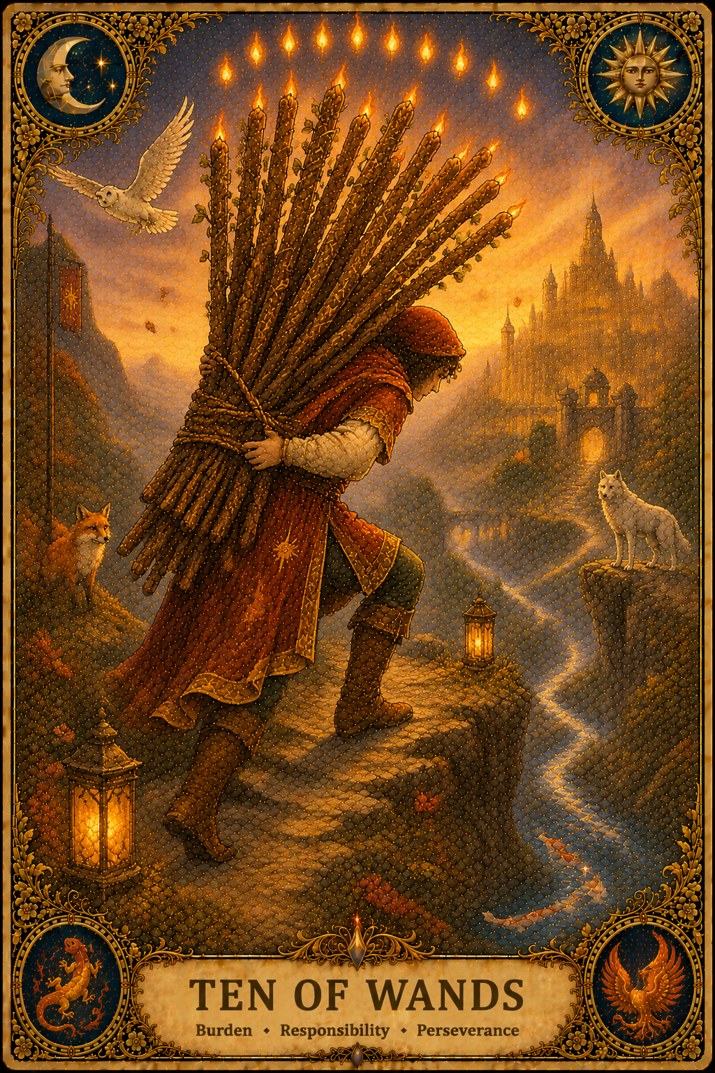Ten of Wands tarot card